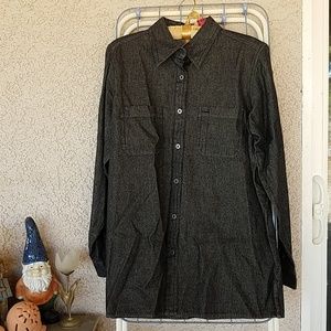 GLORIA VANDERBILT Long Sleeve Oversized Shirt